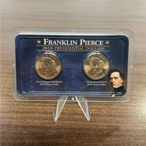 2010 P & D Franklin Pierce Uncirculated Presidential Dollar Coins Sealed